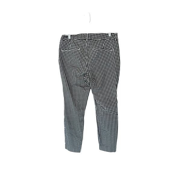 Old Navy Black White Gingham Career Office Work Business Pixie Pants Size 12 - Picture 8 of 11